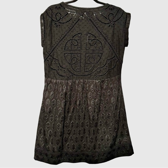 Vanessa Virginia Black Cutout Embroidered Cap Sleeve Dress Slip Dress Included - Picture 7 of 13